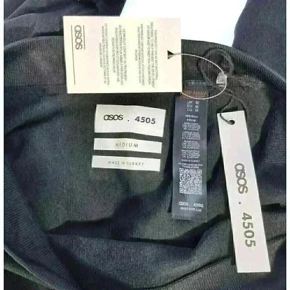 Women's ASOS 4505 7/8 Yoga Pant Black w/breathable mesh Sz M - Picture 5 of 6